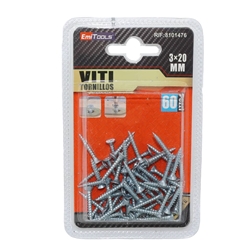 Viti per legno argentate Emi - 20x3 mm 