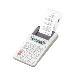 Calcolatrice scrivente Casio con batteria, adattatore AC opzionale bianco - HR-8RCE-WE-W-EC