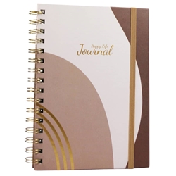 Quaderno a spirale A5 Donau Happy Life 100 fogli 80 g/m² marrone 1R 330362022