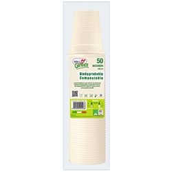 Bicchieri in Mater-BI Dopla Green avorio 200 ml - conf. 100