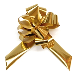 Fiocco nastro Bolis oro  - Ø 16 cm - conf. 20