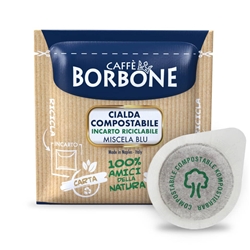 Caffè in cialda compostabile ESE 44 mm Caffe Borbone qualità Blu - conf. 100