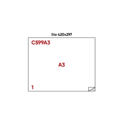 Etichette bianche permanenti Markin Copiatabu 420x297 mm - 1 et./ff - conf. 100