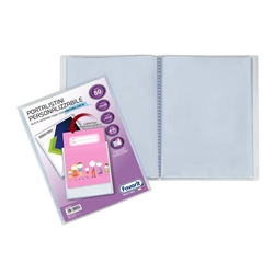 Portalistino personalizzabile Favorit Premium in PP fogli fissi 22x30 cm - 80 buste - trasparente - 400090487