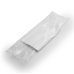 Set coltello + forchetta + cucchiaio e tovagliolo Multiplate - conf. 500