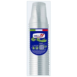 Bicchieri in polistirene Dopla Reusable Diamant 600 ml - conf. 25