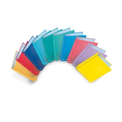 Raccoglitore ad anelli Pigna Monocromo - A5 18,5x22 cm 4 anelli Ø 25 mm colori assortiti - 0013149- conf. 5