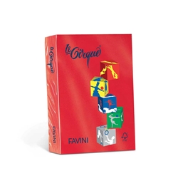 Carta colorata Favini Le Cirque A3 80 g/m² colori forti Scarlatto 209 - risma da 500 fogli - A71C353