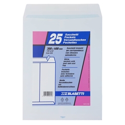 Busta a sacco Blasetti Self bianco - 100 g/m2 - conf. 25