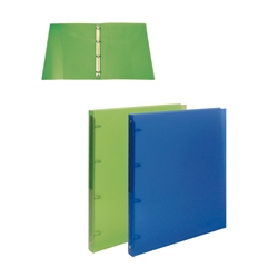 Raccoglitore trasparente 4 anelli Nikoffice in colori assortiti Ø 16 - rigato - 01NIK172/1- conf. 12