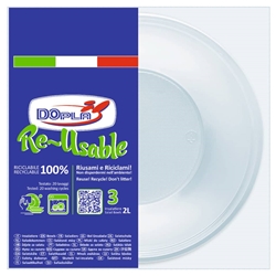 Insalatiera in polistirene Dopla Reusable 2.000 ml reuse - conf. 3