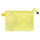 Busta in rete con chiusura  zip Lebez - in PVC colorato trasparente - 33x23 cm - 3014