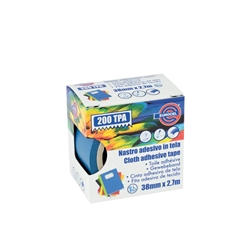 Nastro adesivo telato Eurocel formato 38 mm x 2,7 m - colore blu 016614314- conf. 4