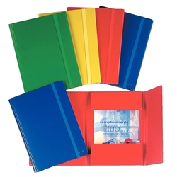 Cartella in presspan a tre lembi con elastico Esselte C44 formato 25x35 cm - conf. 10