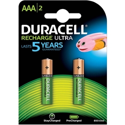 Pile Duracell Mini Stilo AAA in blister da 2 pile ricaricabili DU76- conf. 2