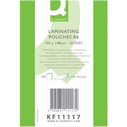 Pouches per plastificatrici Q-Connect 111x154 mm lucide A6 - conf. 100