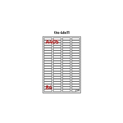 Etichette bianche permanenti Markin Copiatabu 46x11,1 mm - 84 et./ff - conf. 100