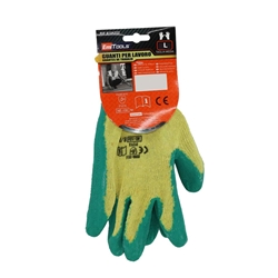 Guanti da giardinaggio in poliestere Emi - antitaglio - 9/L - giallo/verde - EN 388:2016 2121X - 8104323