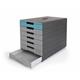 Cassettiera Durable Idealbox Pro 7 cassetti 250x365xH.322 mm blu 7763-06