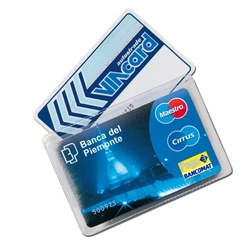 Portacarte Alplast Cristalcard a due scomparti - colori neutri - 999- conf. 100