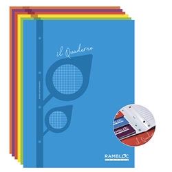 Maxi quaderno fogli mobili rinforzati Rambloc Il Quaderno A4 - 80 g - conf. 6
