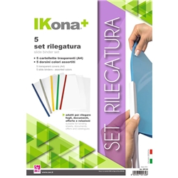 Set rilegatura dorsi e copertine IKona+ in PVC - conf. 5