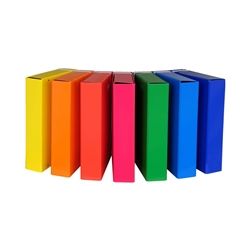 Cartella a tre lembi con elastico Cartotecnica del Garda 25x34,5 cm dorso 7 cm 7 colori assortiti CG0507RXXXXAN15- conf. 7