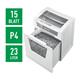 Distruggidocumenti manuale Leitz IQ P4 Office - 23 L - bianco - 80030000