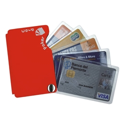 Portacarte Alplast Pokercard multi 5 scomparti rosso 905- conf. 20