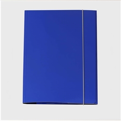 Cartella a tre lembi con elastico Cartotecnica del Garda 25x34 cm 0,8 mm colore blu - CG0032LBXXXAE01- conf. 10