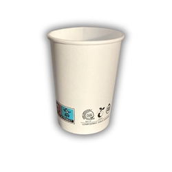 Bicchieri in carta e PLA bianchi Ferrari Bio - conf. 50