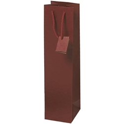 Borsa portabottiglie in carta Kraft Decoration bordeaux - 10x9x39 cm - conf. 10