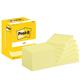 Foglietti Post-it® Canary Yellow 100% PEFC 100 ff/blocchetto - 12 blocchetti/confezione - 657 CY