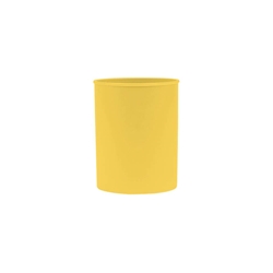 Portapenne in polipropilene rotondo Donau D.7,5xH.9,5 cm 100% riciclabile giallo pastello - 3132101PL-11- conf. 10