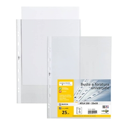 Buste in PP buccia Sei Rota Atla 150 - alto spessore trasparente 23x33 - conf. 125