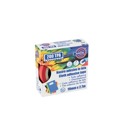 Nastro adesivo telato Eurocel formato 19x2,7 mt- colore rosso 016214194