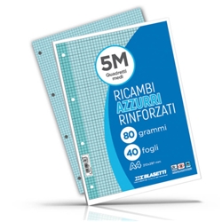 Ricambi rinforzati colorati Blasetti per quaderni ad anelli A4 80 g/m²