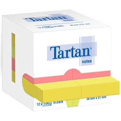 Foglietti riposizionabili Tartan™ Notes 51x38 mm colori assortiti neo