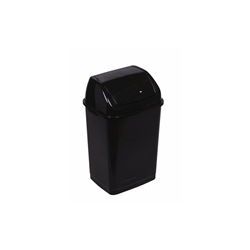 Pattumiera nera con coperchio basculante nero Medial Rif basic 360x29