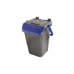 Bidone con sportello a becco in PP Medial Duck 35L grigio-blu