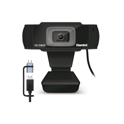 Webcam Usb 1080P Microfono Integrato - Usb-A + Usb-C
