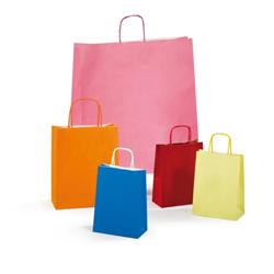 Shopper Saul sadoch rex - 36x12x41 Tinta Unita Assortiti - verde limone - lilla - arancio - rosso - avorio - conf. 25 