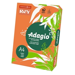 Carta colorata A4 - International Paper Rey Adagio - 160 g/mq - arancione 21 - intenso - conf. 250 fogli