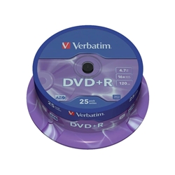 DVD+R Spindle Verbatim - 4,7 Gb - 16x - conf. 25