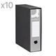 Registratori a leva Q-Connect con custodia - protocollo - dorso 8 cm - 23x33 cm - grigio - conf. 10