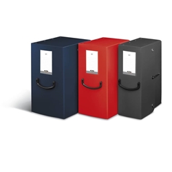 Scatola progetto con maniglia - Pick Up Leonardi - dorso 12 cm - 25x35 cm - rosso
