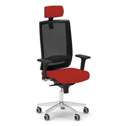 Sedia direzionale ergonomica Kind Unisit - ignifugo - rosso - KIPGN/IR ѻ