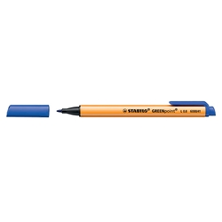 Penna GREENpoint Stabilo - blu - 0,8 mm - punta in fibra - conf. 10