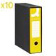 Registratori a leva Q-Connect con custodia - commerciale - dorso 8 cm - 23x30 cm - giallo - conf. 10
