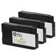 Cartuccia originale HP 711 - inkjet - giallo - CZ136A - conf. 3